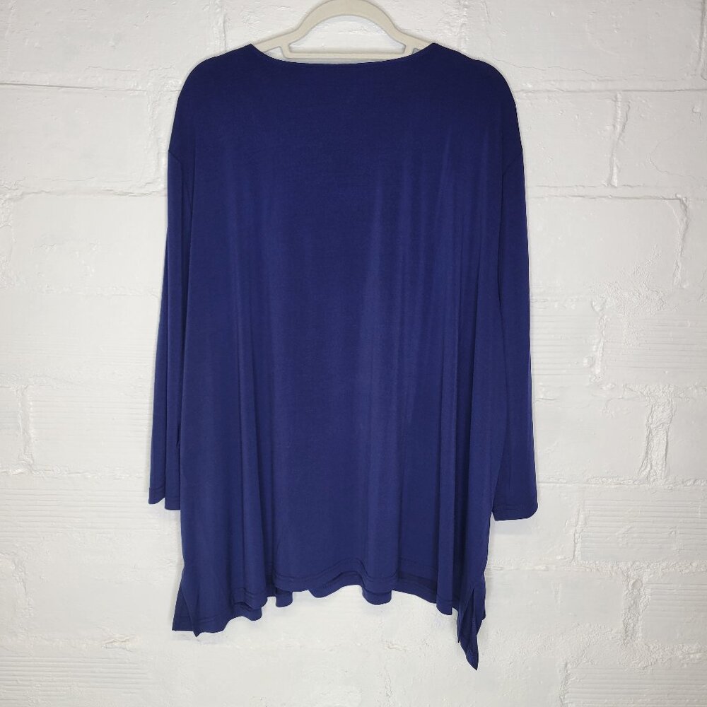 Ulla Popken Women's Size 36/38 Shirt Top Blue - Picture 2 of 5